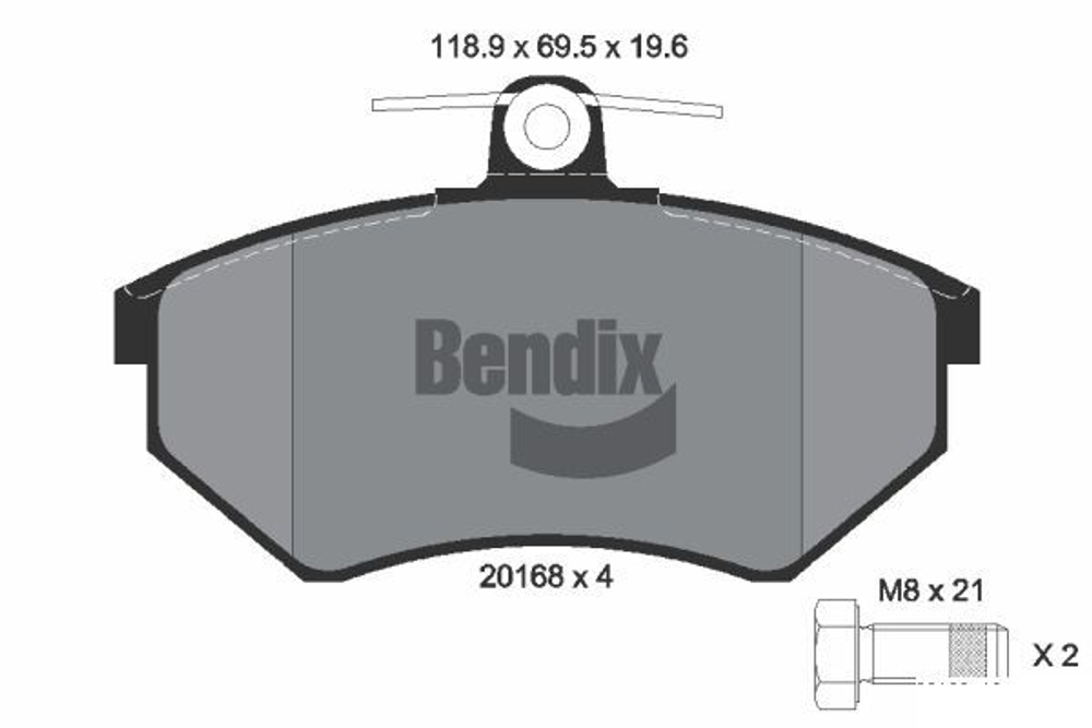 BENDIX Braking - BPD1284-BEN - Brake Pad Set, disc brake