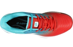 Мужские кроссовки для Padel Lotto Superrapida 100 - grenadine red/all white/blue bird