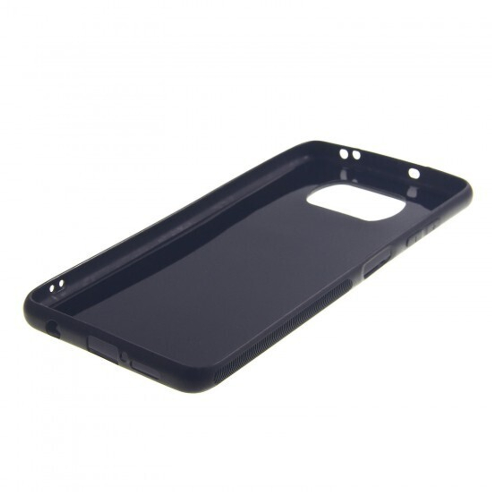 Чехол ТПУ карбон для Xiaomi Poco X3, 011068 Черный