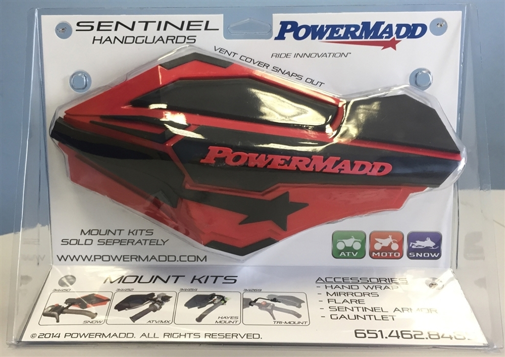 Ветровые щитки для квадроцикла "PowerMadd" Серия Sentinel, красный/черный