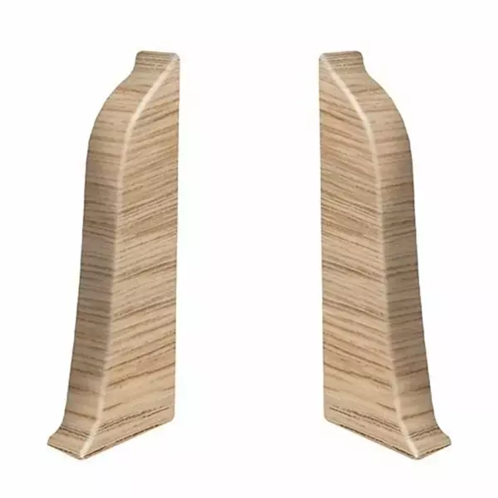 Торцевые заглушки для плинтуса ПВХ Aberhof 60мм, 2560 Дуб Тихоокеанский (левая/правая)