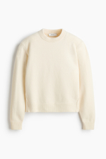 Свитер из смеси с шерстью с подплечниками - H&M