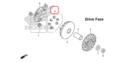 22123-KWN-640. ROLLER SET, WEIGHT.