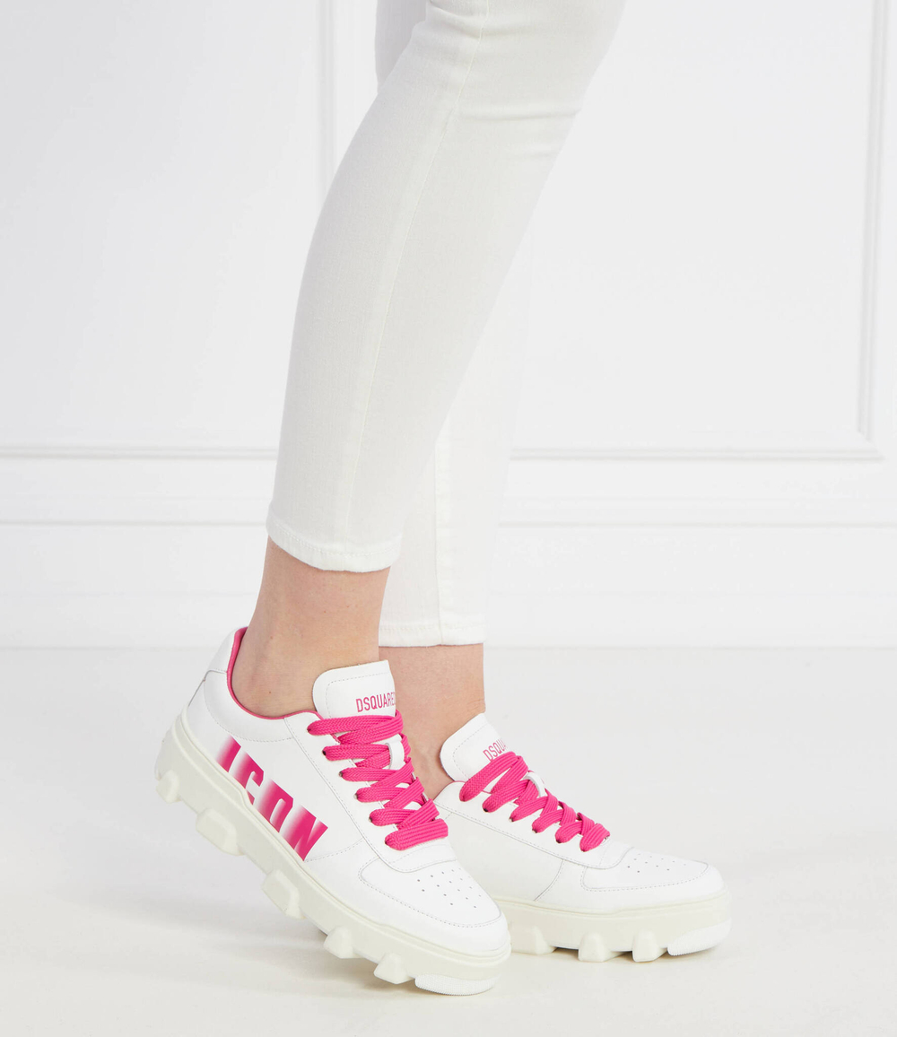 Кожаные кроссовки Dsquared2 - белый(SNW0334 01507270)