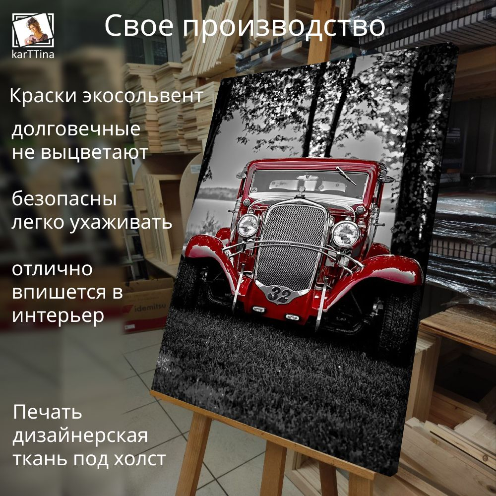 Картина интерьерная karTTina "Porsche 356", 50х70см 1шт.