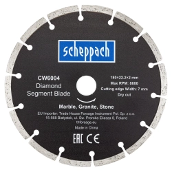 Круг отрезной 180*22,2*2мм Scheppach Sch-CW6004