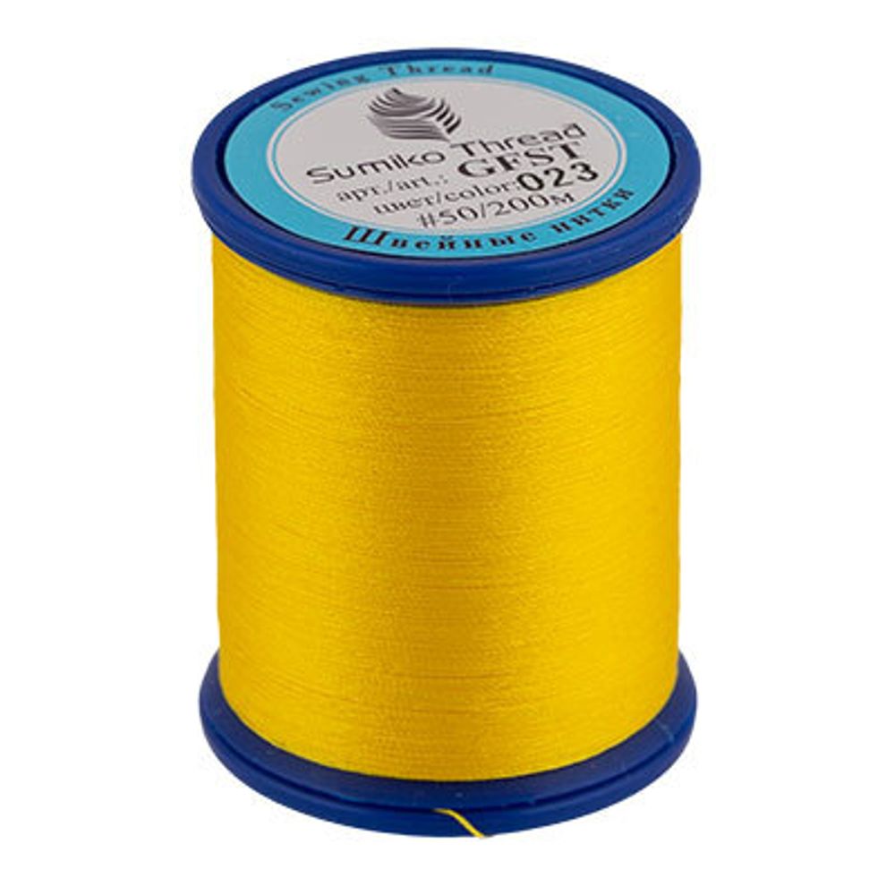 Нитки вышивальные SumikoThread 200 м, (219 ярд), 023 желтый Нитки вышивальные SumikoThread 200 м, (219 ярд), 023 желтый