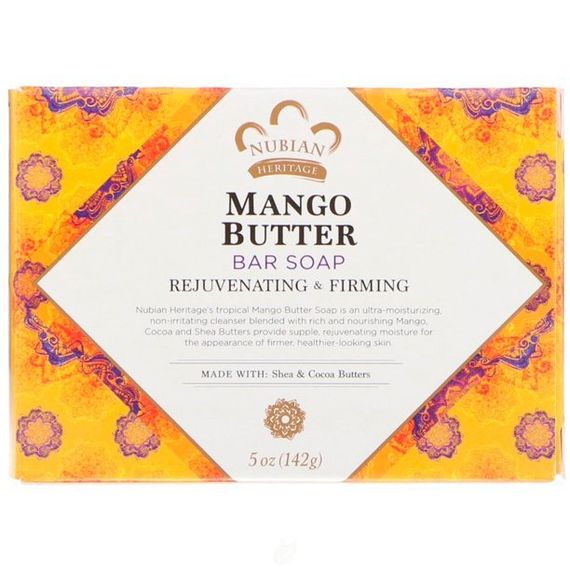 Sabun \ Мыло \ Soap Nubian Heritage, Mango Butter Bar Soap, 5 oz (142 g)