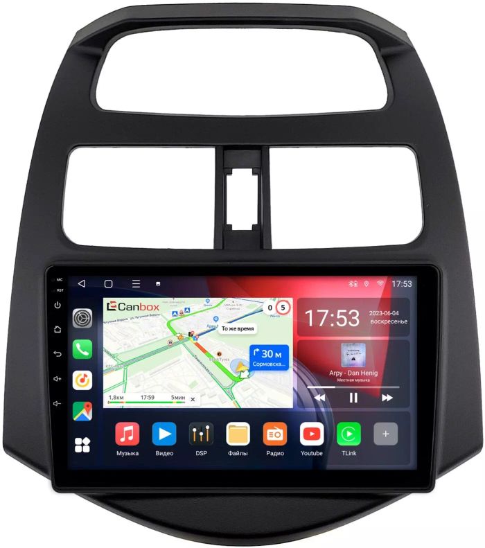 Магнитола для Chevrolet Spark M300 2009-2025+, Ravon R2 - CanBox 9-180 Android 10, SIM-слот