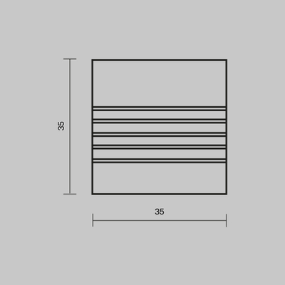 Комплект заглушек (для профиля 35x35) 2 шт., ALM-3535A-S-EC 642033. TM Maytoni