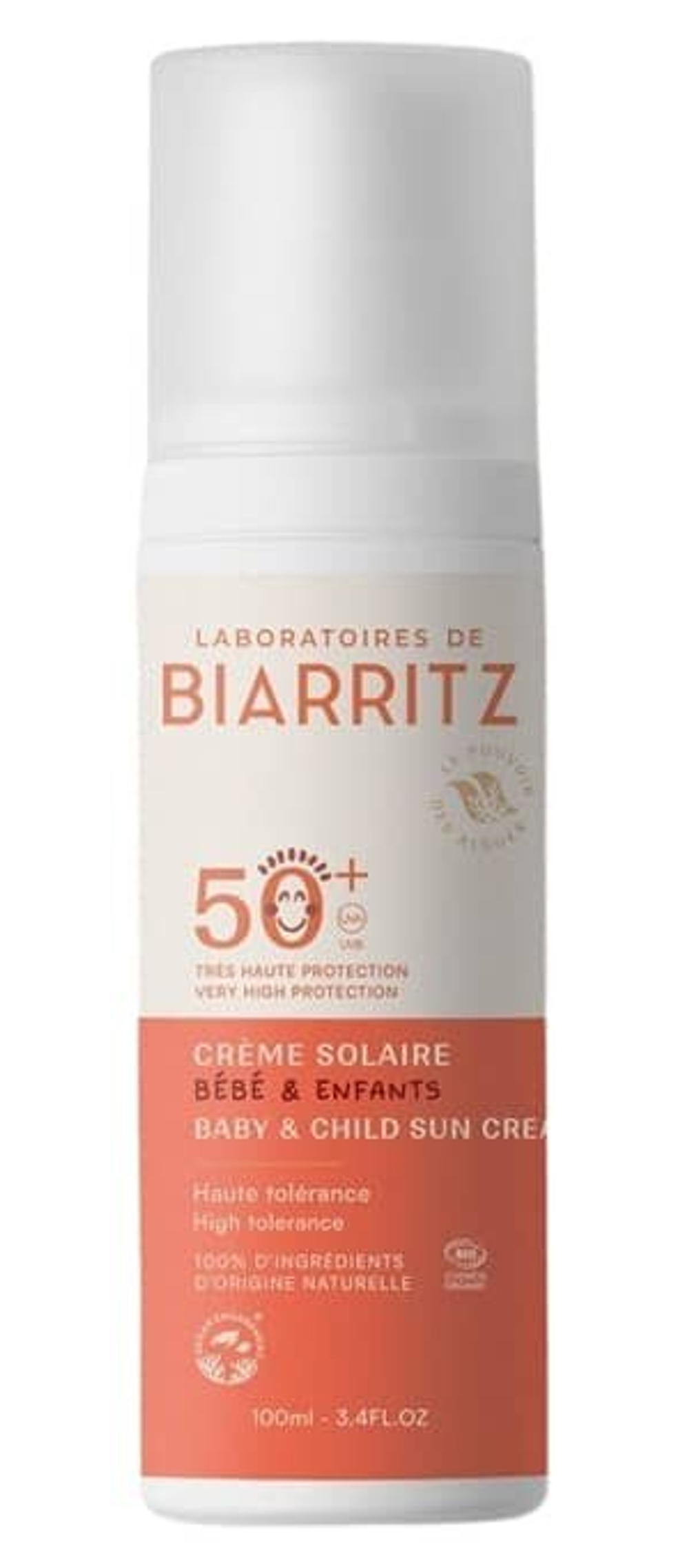 Солнцезащитный крем для малышей и детей SPF 50+ Laboratoires de Biarritz, 100 мл