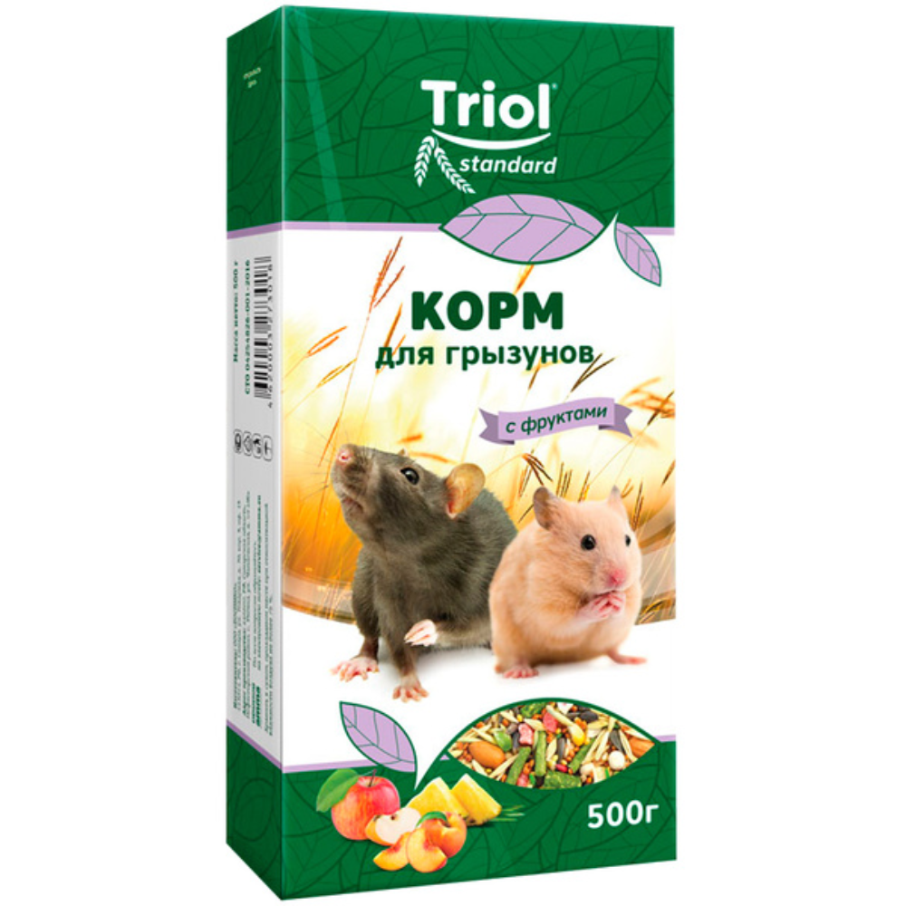 Корм Triol для грызунов с фруктами 500 гр