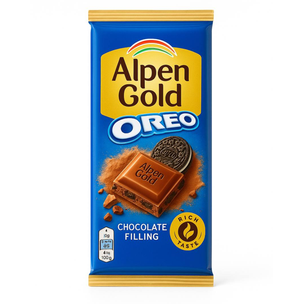 Шоколад Alpen Gold с кусочками печенья 85 гр