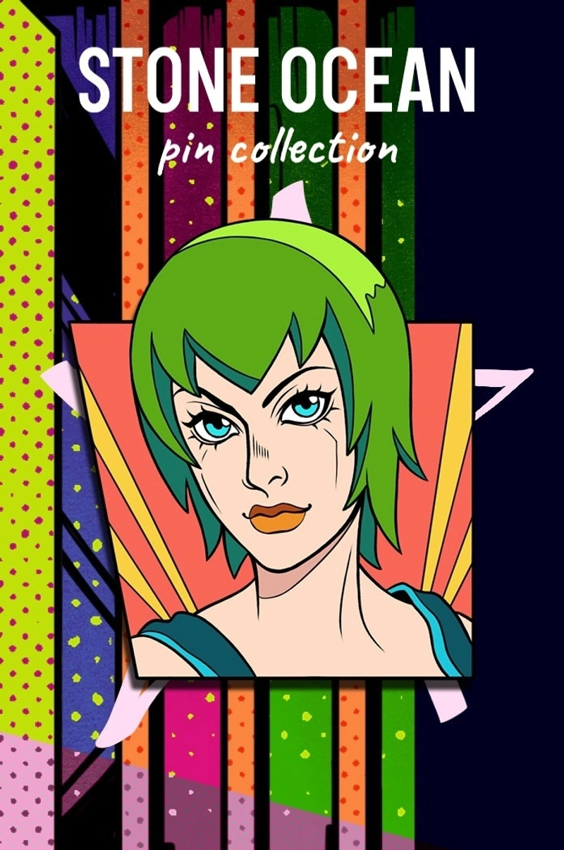 Металлический пин «JoJo Stone Ocean Foo Fighters»