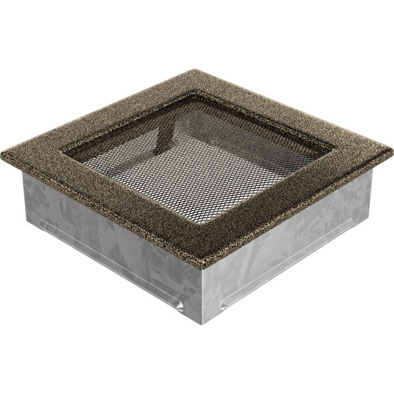 Решетка каминная Kratki Standard Чёрная латунь 17x17
