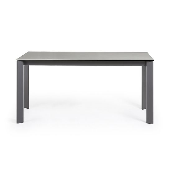 Стол Atta 160 (220) x90 антрацит керамика