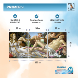 Картина karTTina "Сотворение Адама", 150 см х 70 см