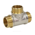 Тройник латунь никель Ду 15 (1/2") НР/НР/НР 9010 ГОСТ 32585-2013 Aquasfera 9010-01