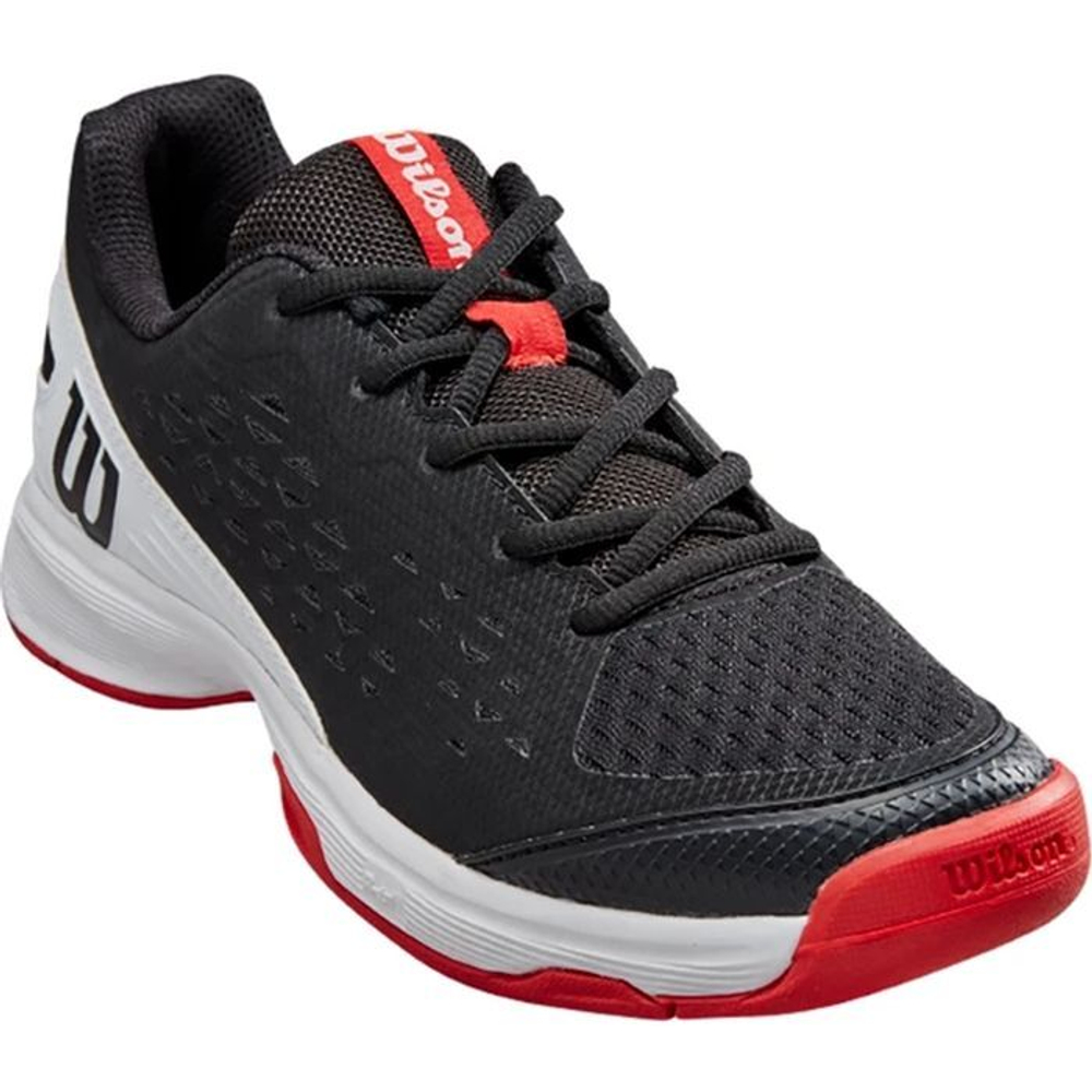 детские Кроссовки теннисные Wilson Rush Pro JR L - black/white/wilson red