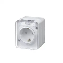 Розетка с крышкой IP54 Systeme Electric AtlasDesign Profi54 Белый ATN540145