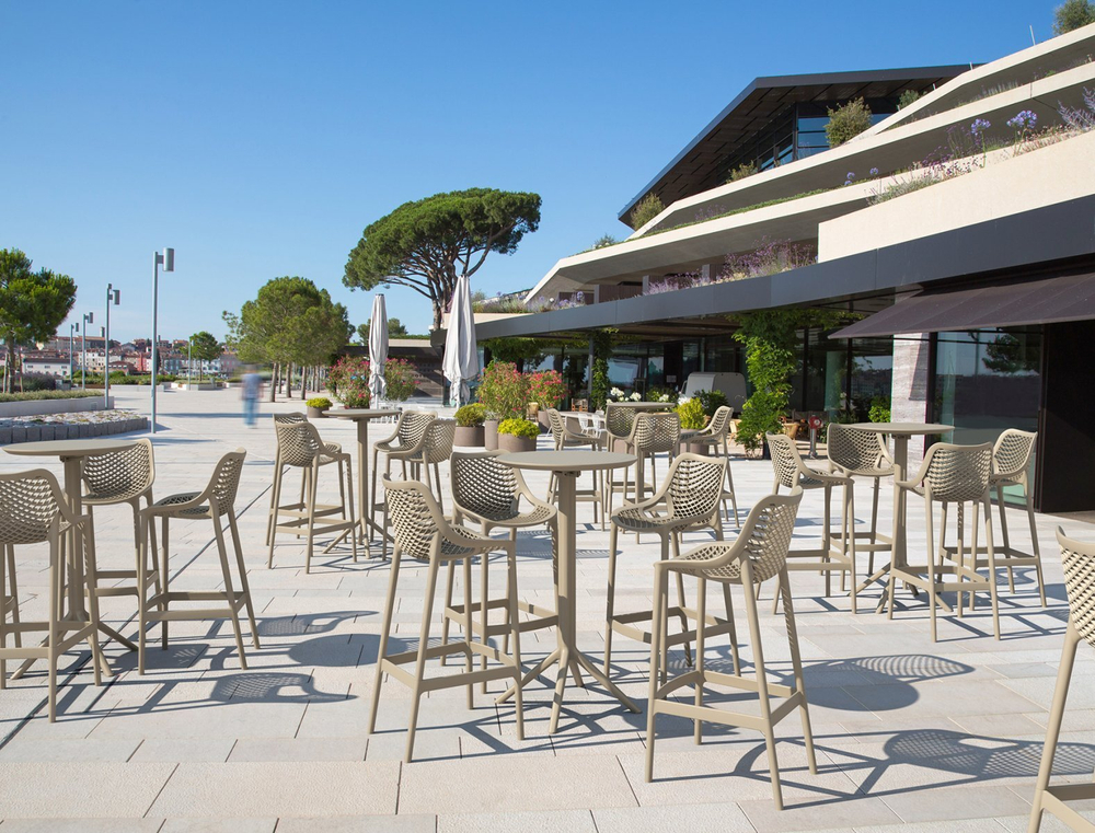 Комплект пластиковой барной мебели Siesta Contract Sky Folding Bar 60 Air, бежевый