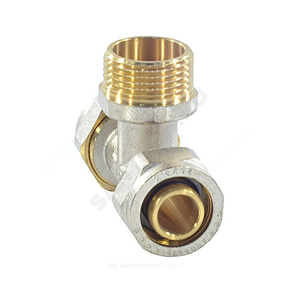 Тройник МП латунь никель обжим Дн 26х3/4"х26 НР ГОСТ 32415-2013 7014 Aquasfera 7014-03