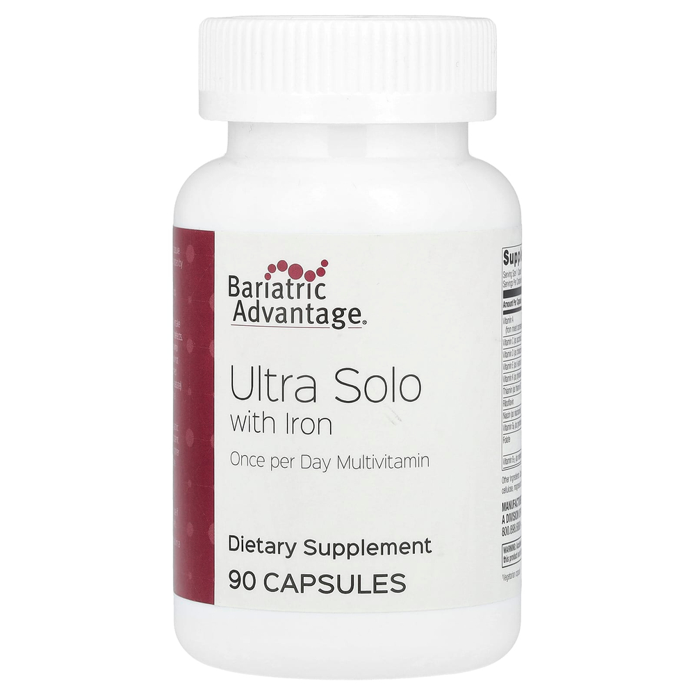 Bariatric Advantage, Ultra Solo с железом, 90 капсул