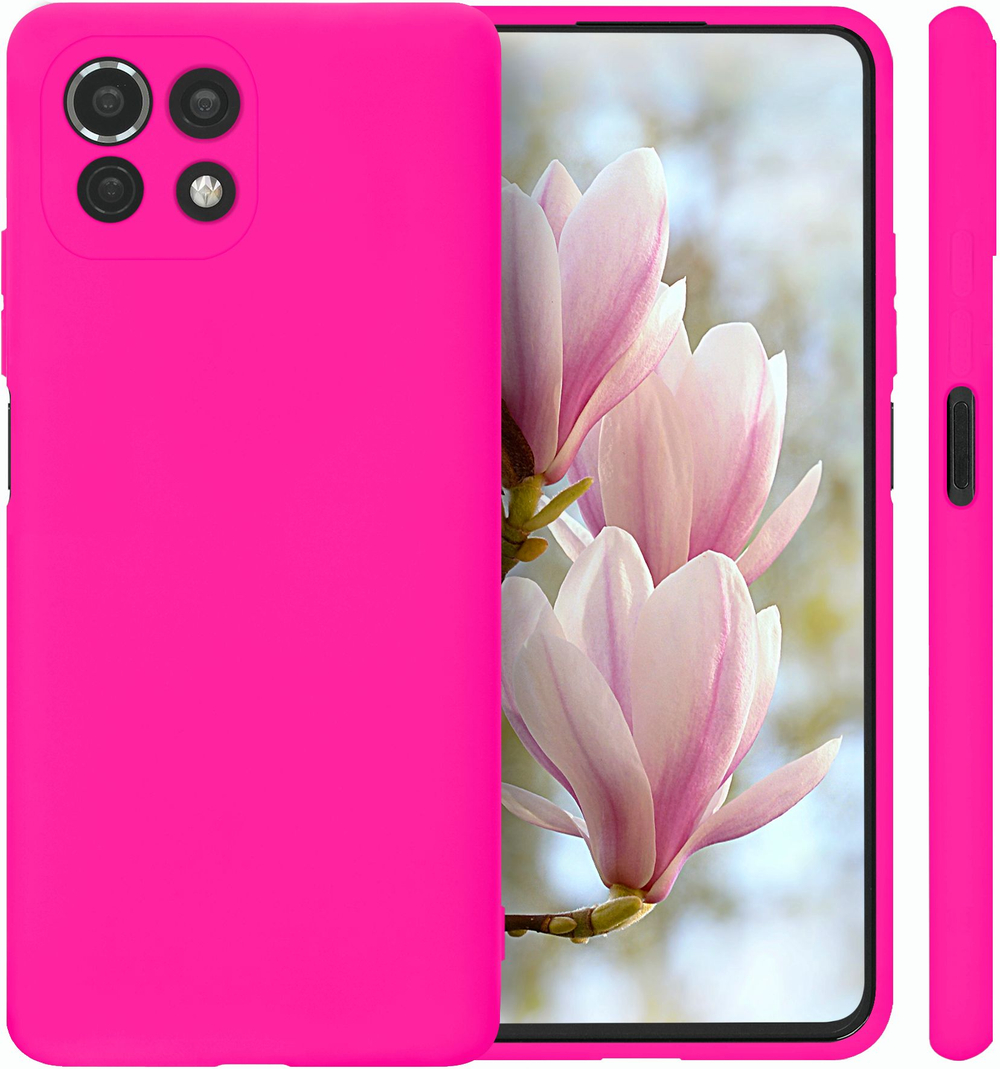 Мягкий Soft Touch чехол из силикона для XIAOMI MI 11 LITE 4G / 5G / NE с бархатной подкладкой