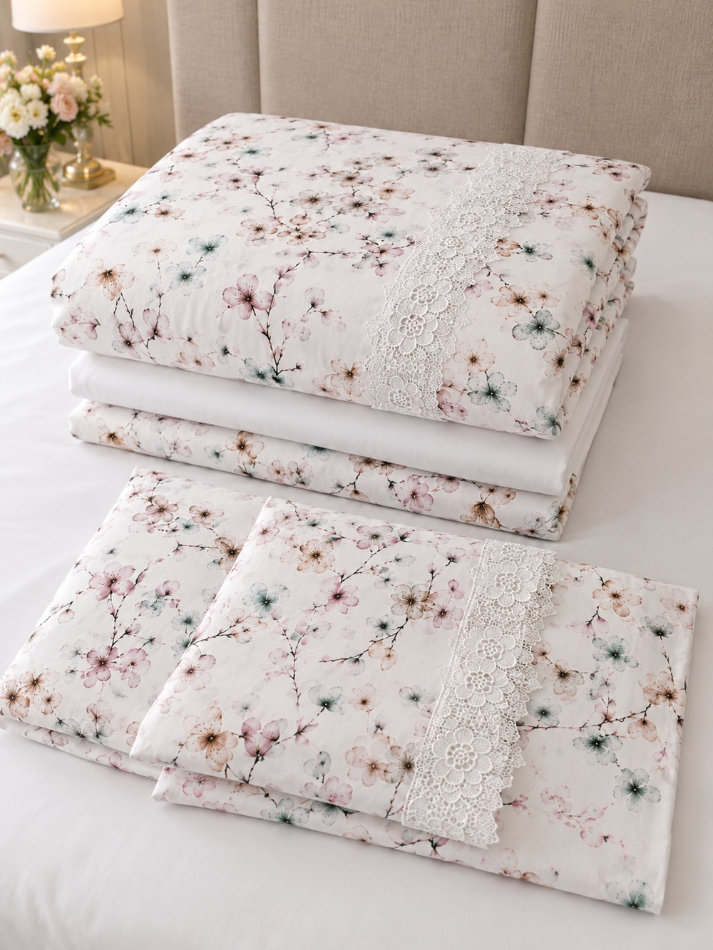 Gelin Home КПБ 6 пр. ZENAN зелёный цвет пододеяльник 200*220, простынь 240*260, наволочки 50*70 2шт, декоративные наволочки 50*70 2шт GLNN545 — фото 5