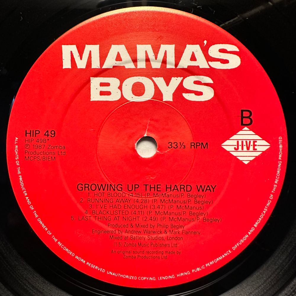Mama's Boys - Growing Up The Hard Way (Европа 1987г.)