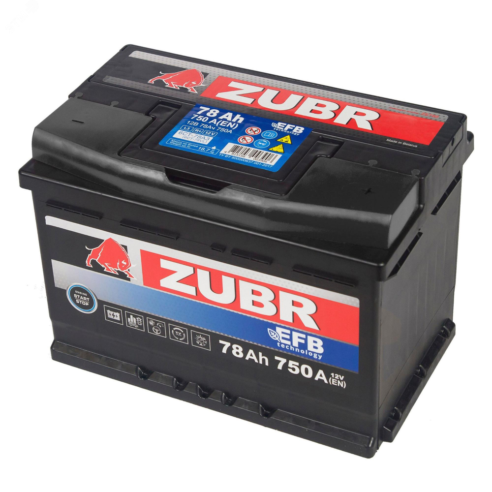 ZUBR EFB 78Ah R+