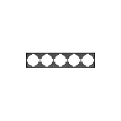 Рамка на 5 постов KRANZ Miele Strong Графит KR-78-0755-6