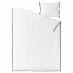 Комплект постельного белья IKEA TATELSMYGARE (ТАТЕЛСМИГАРЕ), Односпальный, Белый, 150x200, 50x80 см