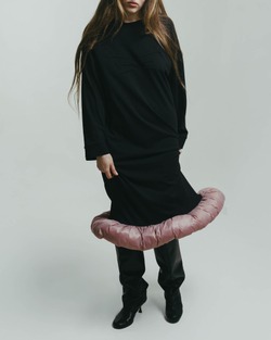 Платье Women Thumbelina Dress with Long Sleeves Middle, Black and Pink