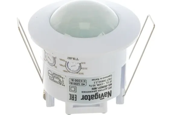 Датчик движения Navigator IRM07 6м 10с-15м IP33 потолочный белый 33053