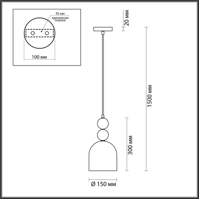 5235/1A MODERNI LN26 149 хром Подвес E27 1*60W 220V GILLIAN