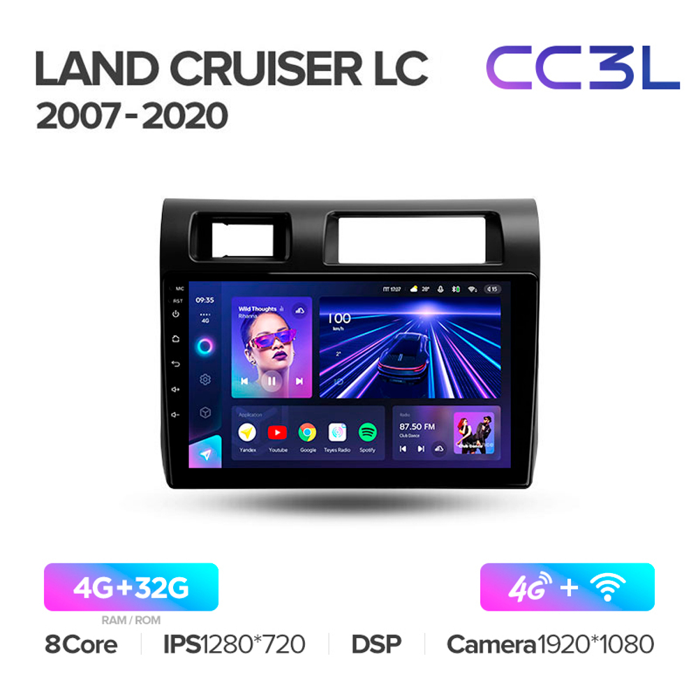 Teyes CC3L 9"для Toyota Land Cruiser 70 2007-2020