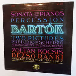 Винтажная виниловая пластинка LP Zoltan Kocsis Bartok Барток Sonata For Two Pianos And Percussion Etc (Венгрия 1987)