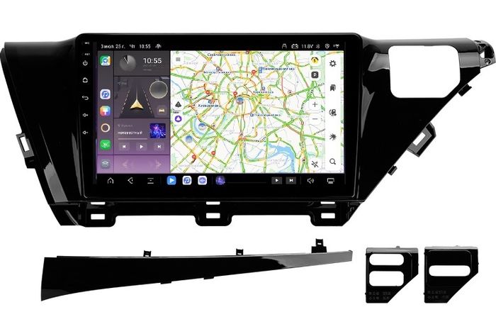 Магнитола для Toyota Camry 70 2017-2020 (без JBL) - Kuberg OL-1695 QLed, Android 13, Быстрейшая, CarPlay, SIM-слот