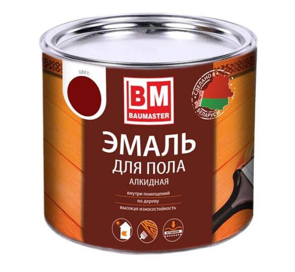Эмаль д/ пола, BAUMASTER Серая, 0.8л. РБ Эмаль д/ пола, BAUMASTER Серая, 0.8л. РБ