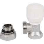 Вентиль ручной регулировки угловой STOUT - 1/2" (ВР/НР-американка, PN10, Tmax 120°C, с дополнительным уплотнением)