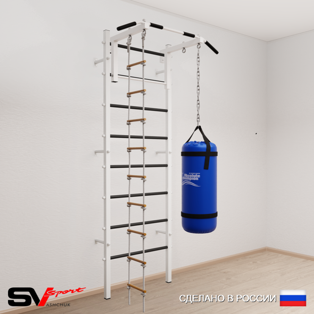 Шведская стенка Sv Sport 5111 (Турник стандарт/Лестница/Цепь/Мешок 15кг)