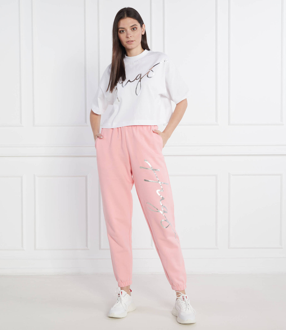 спортивные брюки relaxed jogger_1 HUGO - пудро-розовый(50484651)
