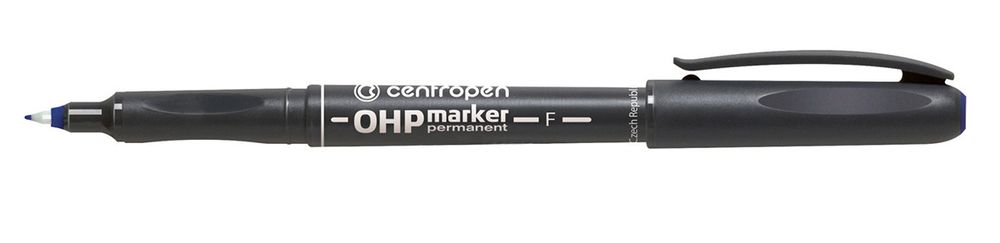 Маркер Permanent 0.6 мм, перо игольчатое, 10 шт, синий, Centropen 2636/1
