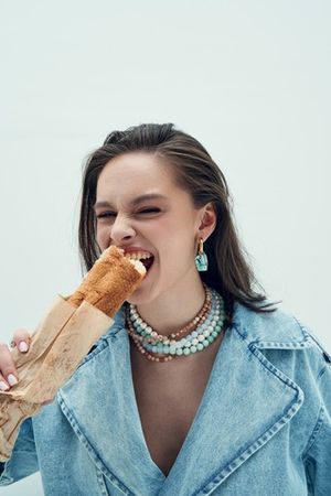 Колье Бали из бусин камня