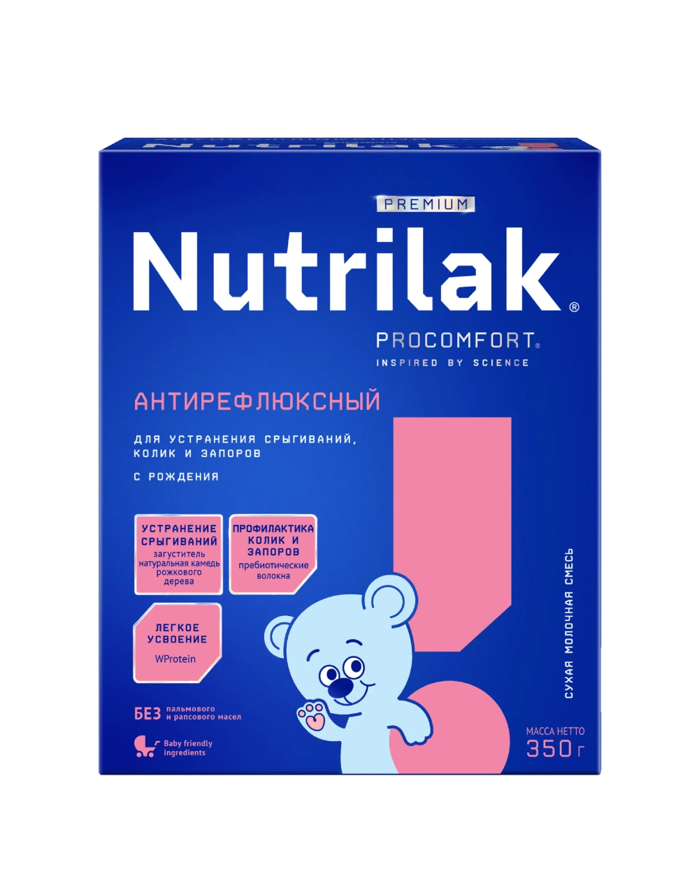 Смесь Nutrilak Premium антирефлюкс 350г с 0мес