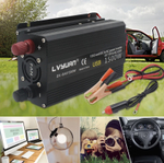 Инвертор 12V-220V 1500W черный  Евро-розетка Lvyuan