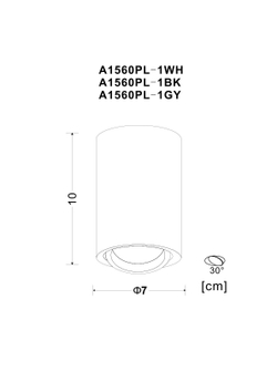 Светильник потолочный Arte Lamp Sentry A1560PL-1BK