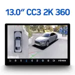 Магнитола для Nissan X-Trail 2007-2014 (T31) - Teyes CC3-2K-360 монитор 13", QLED+2K, Android 10, Быстрая, 4G SIM-слот, CarPlay, 4 камеры в комплекте