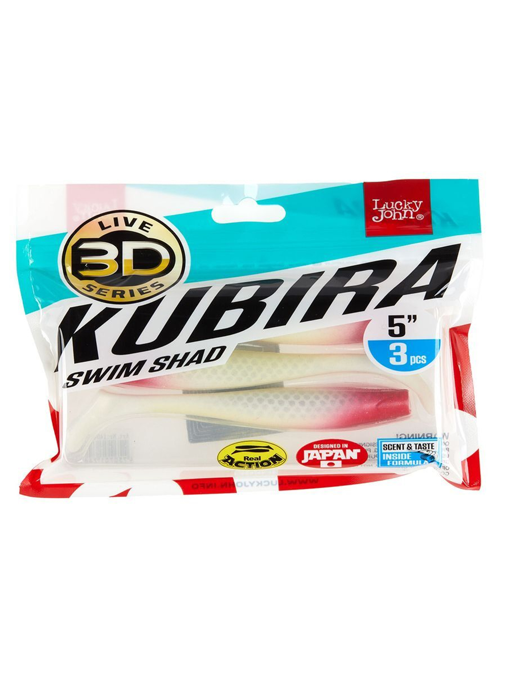 Виброхвосты LJ 3D Series KUBIRA SWIM SHAD 7,0in (17,50)/PG20 2 шт. в упак.